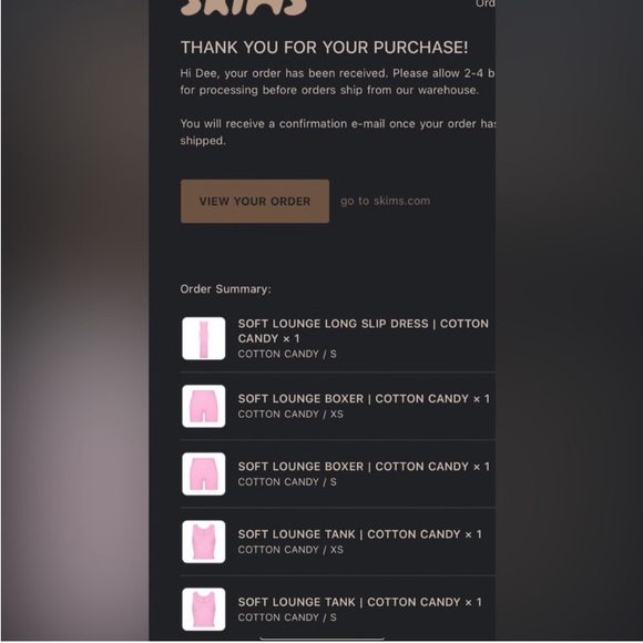 RARE skims cotton candy soft lounge tank top - Picture 6 of 6